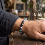 Balık Burcu Erkek Bileklik 8mm Orijinal Kristal Detay Görseli 2