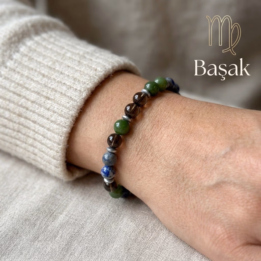Başak Burcu Unisex Bileklik 8mm - Büyütmek için tıklayın Başak Burcu Unisex Bileklik 8mm - Orijinal Doğal Taş ve Şifa Kristali Görsel 1