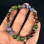 Başak Burcu Unisex Bileklik 8mm Orijinal Kristal Detay Görseli 2