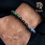 Başak Burcu Unisex Bileklik 8mm Orijinal Kristal Detay Görseli 5