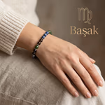 Başak Burcu Unisex Bileklik 8mm Orijinal Kristal Detay Görseli 3