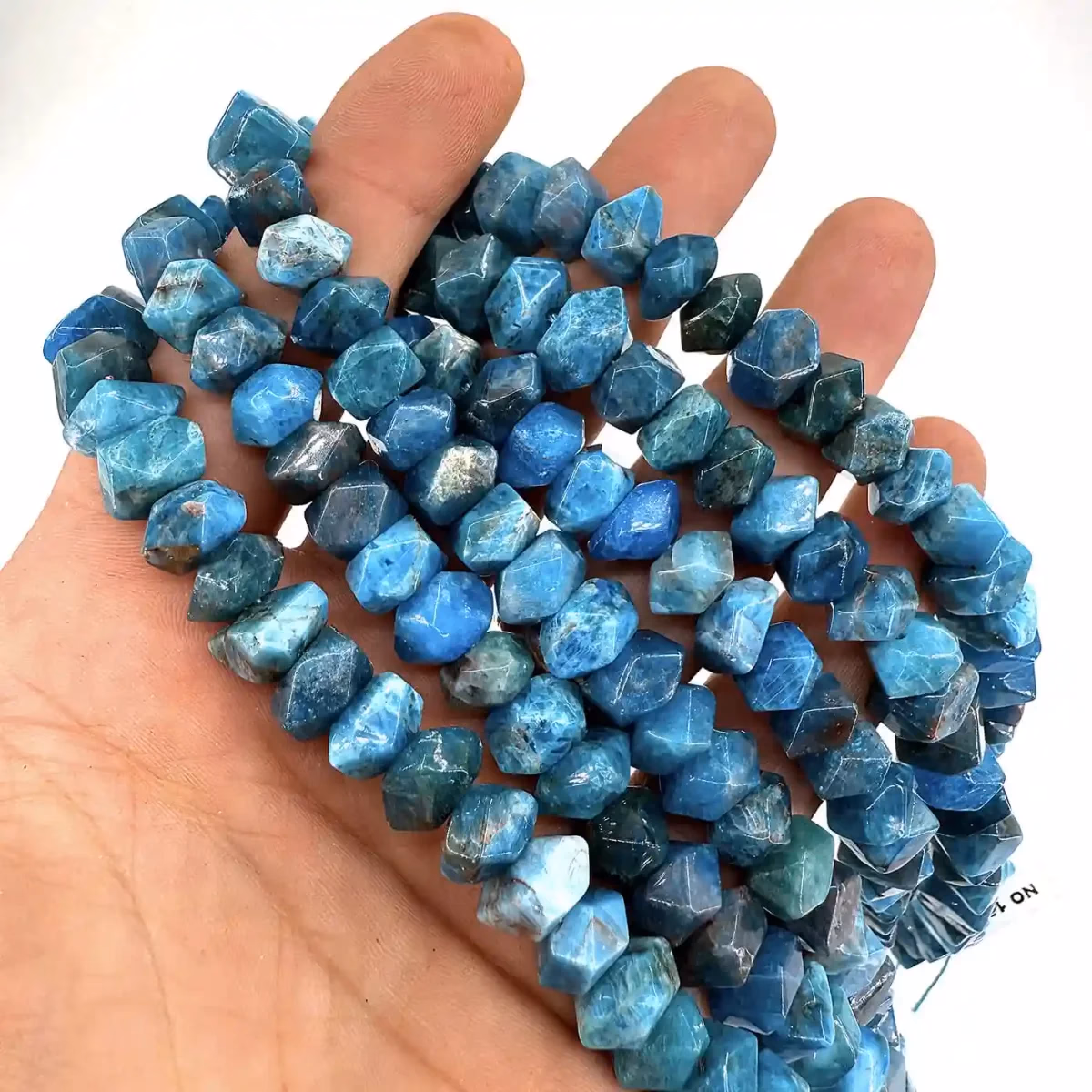 Blue Apatit Amorf Dizi 10mm
