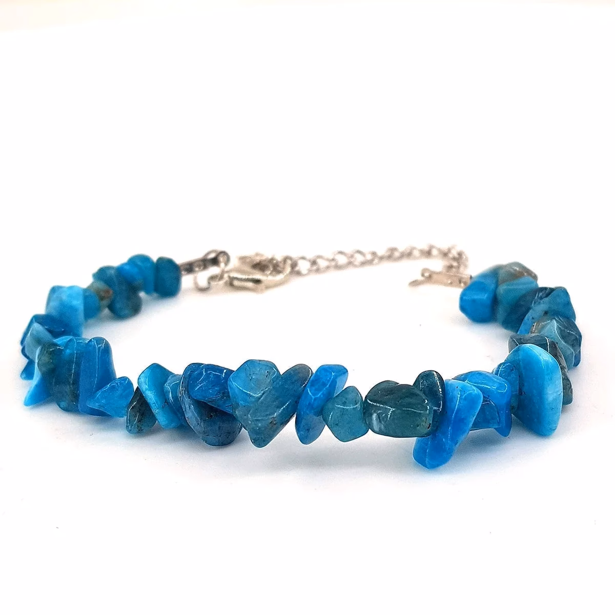 Blue Apatit Bileklik Kırıktaş Ayarlanabilir Ölçü