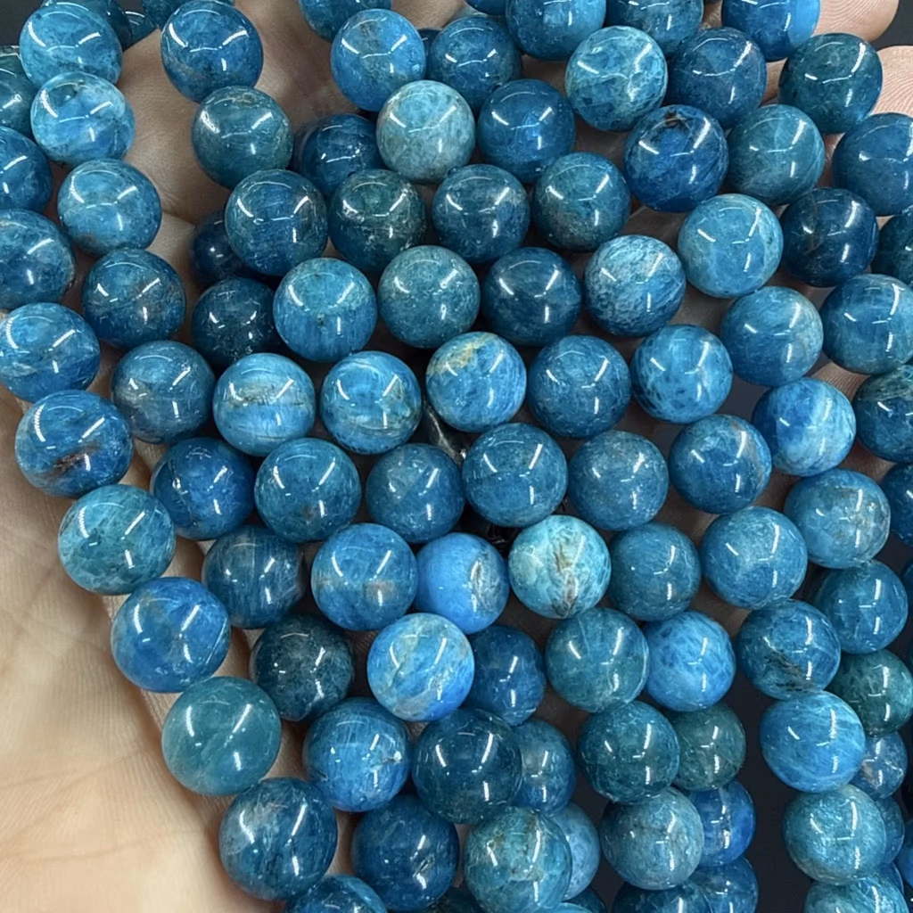 Blue Apatit Dizi 10 mm İncele ve Satın Al Blue Apatit Dizi 10 mm - Orijinal Doğal Taş ve Şifa Kristali Görsel 1