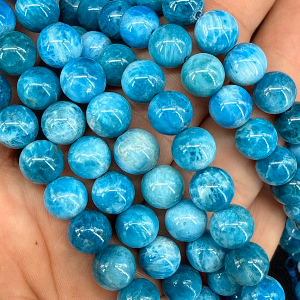 Blue Apatit Dizi 8mm AA+ İncele ve Satın Al Blue Apatit Dizi 8mm AA+ - Orijinal Doğal Taş ve Şifa Kristali Görsel 1