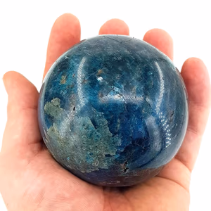 Blue Apatit Küre - Orijinal Şifalı Kristal - Görsel 1