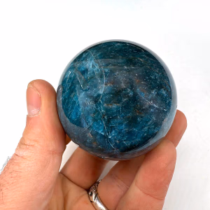 Blue Apatit Küre - Orijinal Şifalı Kristal - Görsel 1