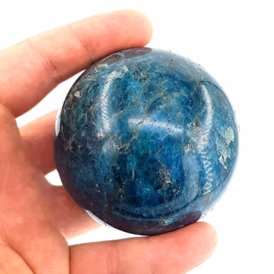 Blue Apatit Küre - Orijinal Şifalı Kristal - Görsel 1