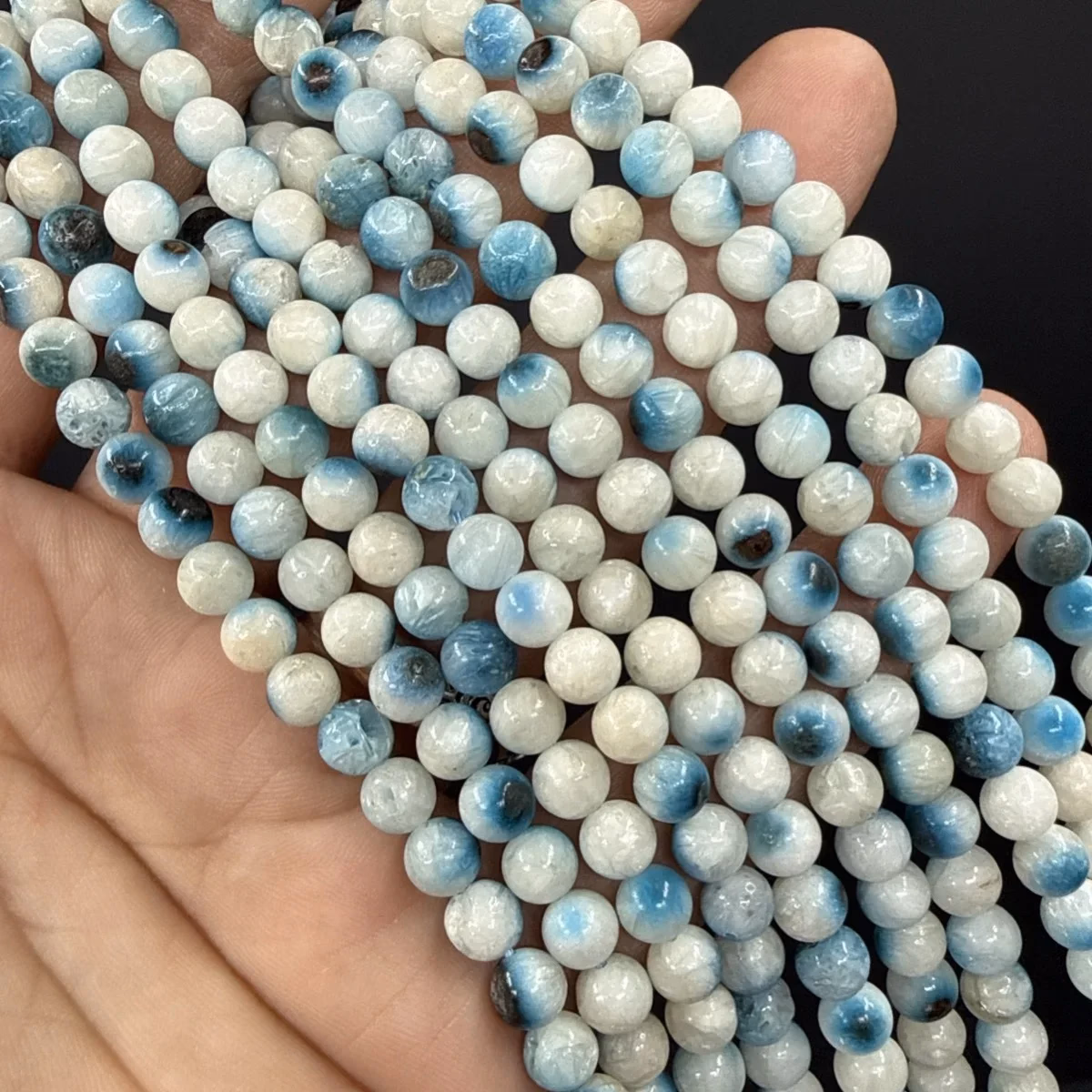 Blue Ice Glacierite Dizi 6 mm