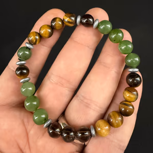 Boğa Burcu Unisex Bileklik 8mm - Orijinal Şifalı Kristal - Görsel 2