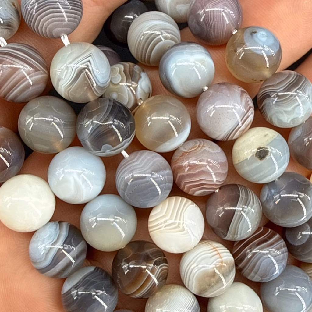 Botswana Akik 10mm İncele ve Satın Al Botswana Akik 10mm - Orijinal Doğal Taş ve Şifa Kristali Görsel 1