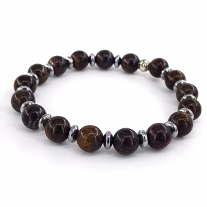 Bronzit Bileklik 8mm - Orijinal Şifalı Kristal - Görsel 1