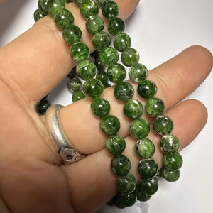 Diopsit A+ Bileklik 6 mm - Orijinal Şifalı Kristal - Görsel 1