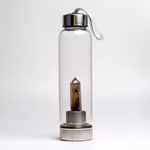 Dumanlı Kuvars Silver Su Matarası Orijinal Kristal Detay Görseli 4
