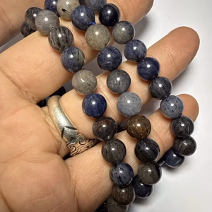 Dumortierite Bileklik 8 mm - Orijinal Şifalı Kristal - Görsel 1