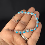 Firuze Turkuaz Bileklik Gümüş Orijinal Kristal Detay Görseli 4