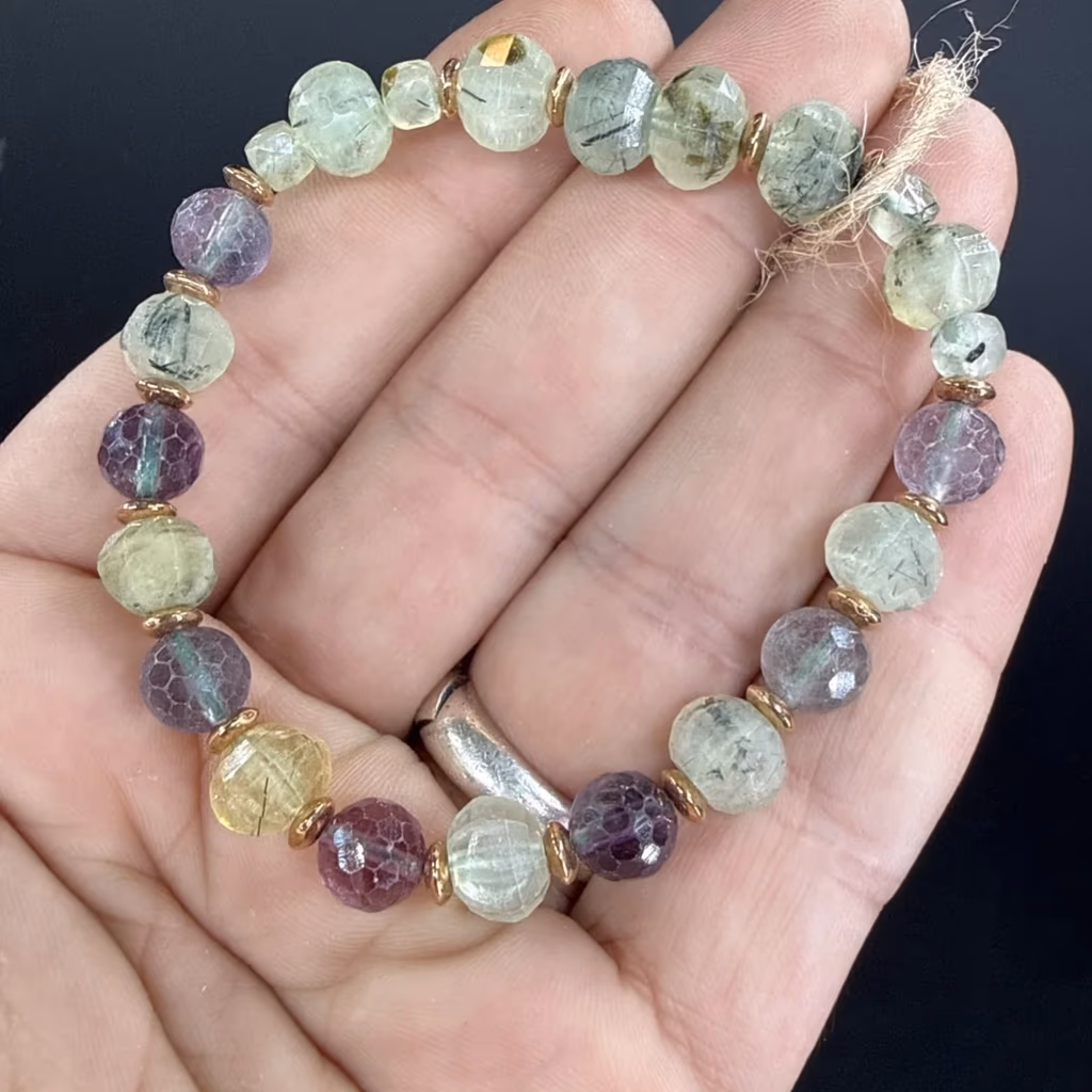 Florit / Prehnite Faset Bileklik 8mm * İncele ve Satın Al Florit / Prehnite Faset Bileklik 8mm * - Orijinal Doğal Taş ve Şifa Kristali Görsel 1