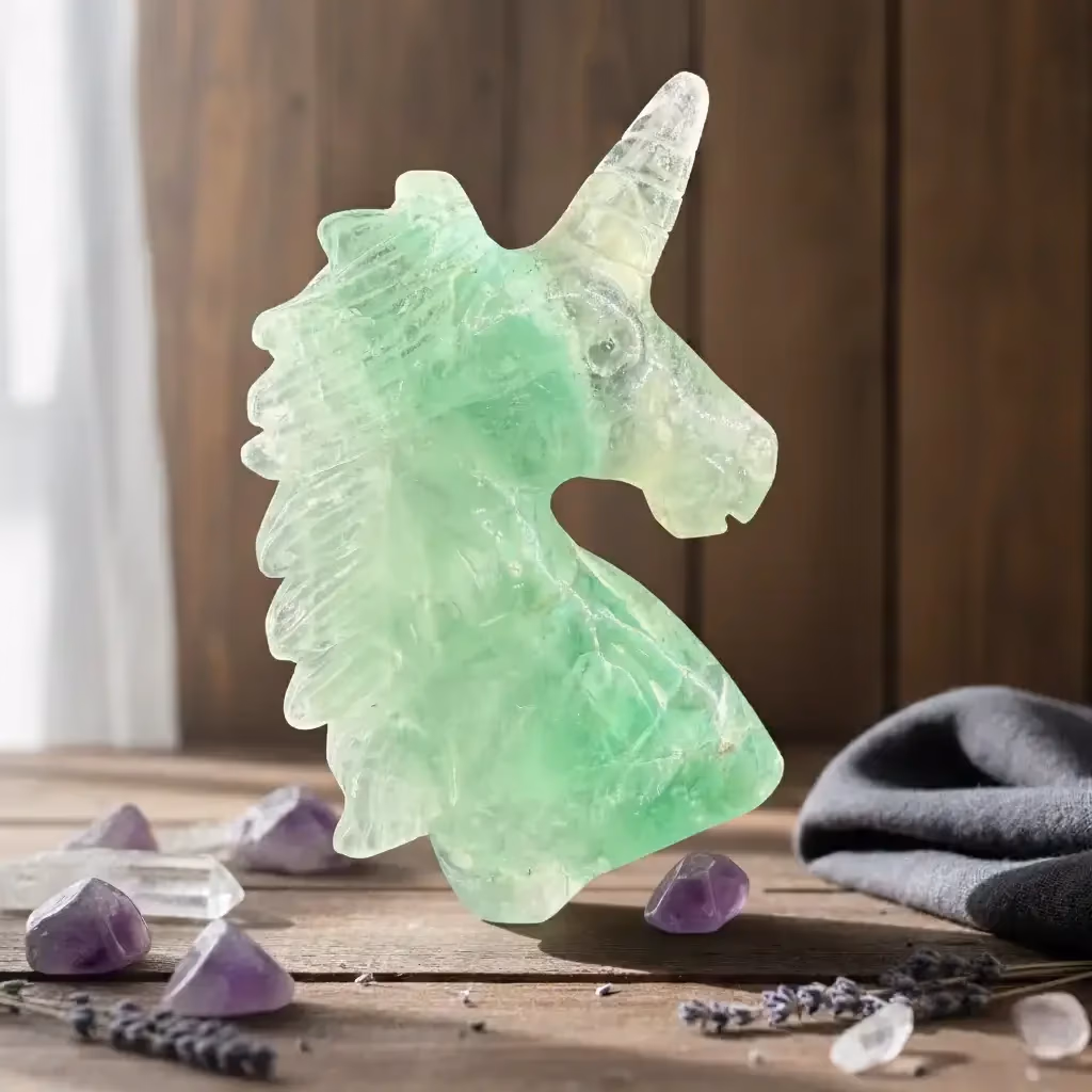 Florit Unicorn Obje İncele ve Satın Al Florit Unicorn Obje - Orijinal Doğal Taş ve Şifa Kristali Görsel 1