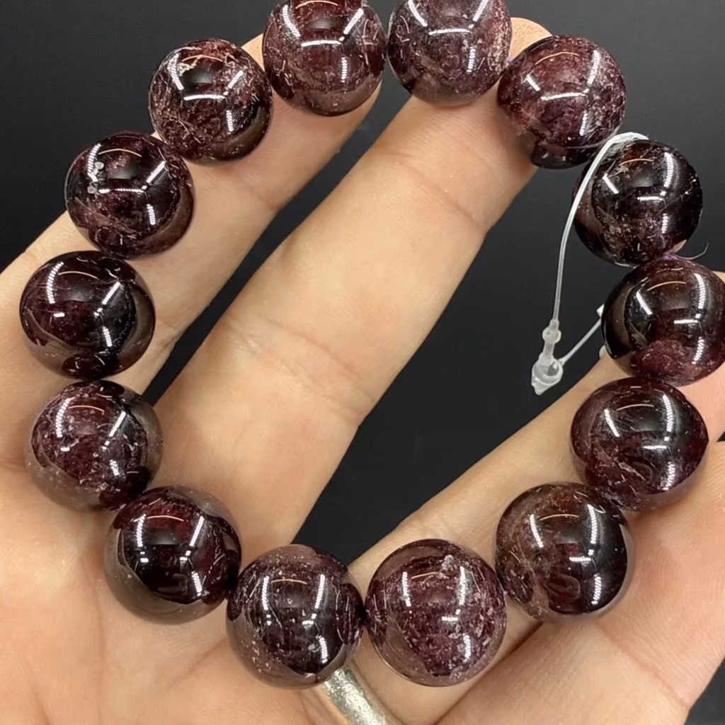 Garnet Bileklik 14mm İncele ve Satın Al Garnet Bileklik 14mm - Orijinal Doğal Taş ve Şifa Kristali Görsel 1
