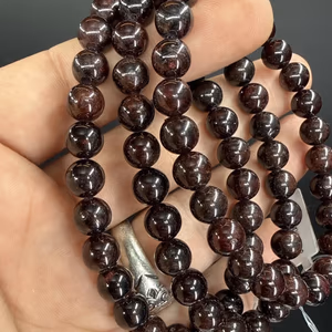 Garnet Bileklik 8mm - Orijinal Şifalı Kristal - Görsel 1