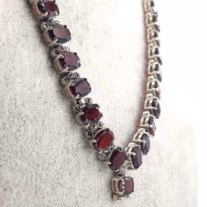 Garnet Kolye (Gümüş) - Orijinal Şifalı Kristal - Görsel 2