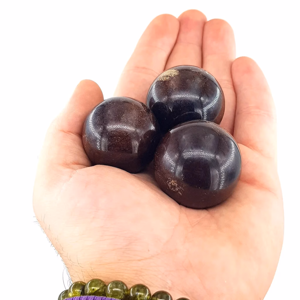 Garnet Küre Mini - Orijinal Doğal Taş ve Şifa Kristali Görsel 1