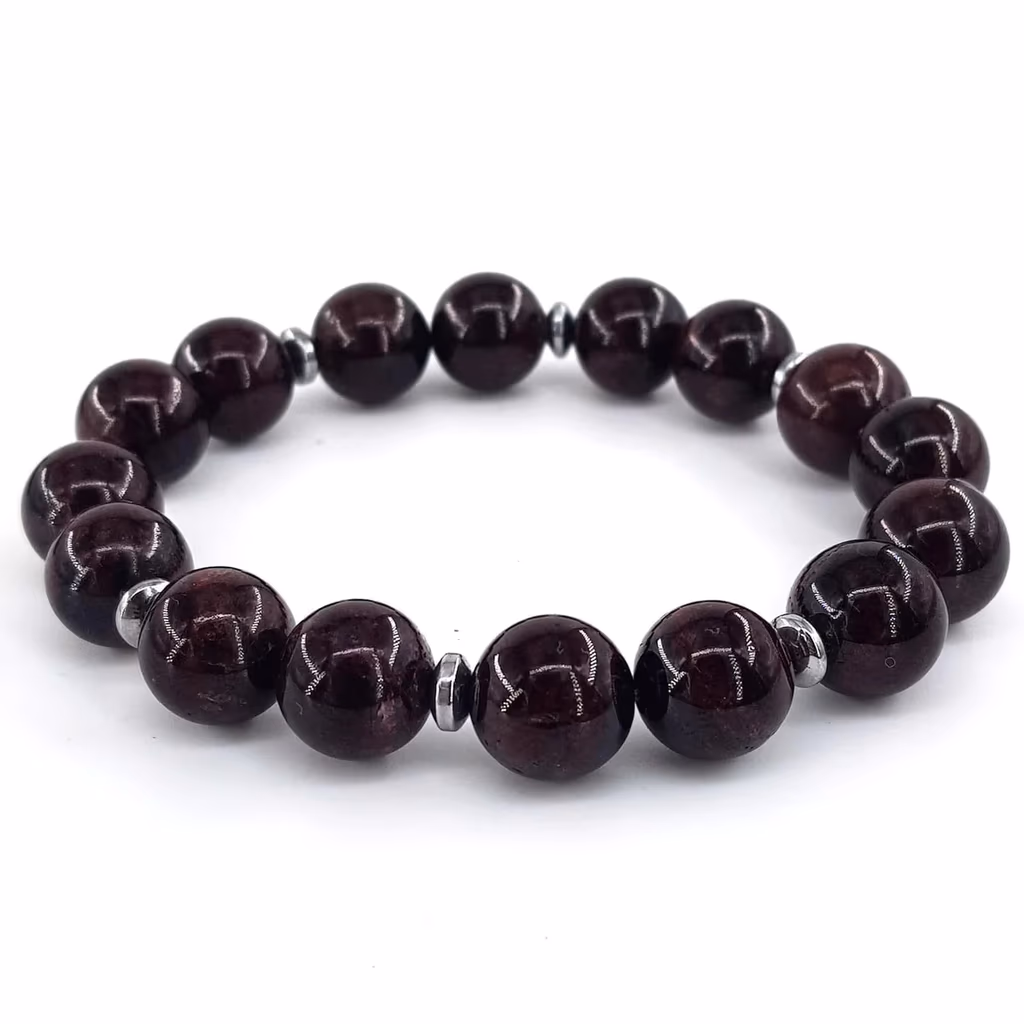 Garnet (Lal) Bileklik 12mm İncele ve Satın Al Garnet (Lal) Bileklik 12mm - Orijinal Doğal Taş ve Şifa Kristali Görsel 1