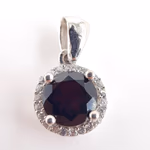 Garnet (Lal) Kolye Ucu (Gümüş) Orijinal Kristal Detay Görseli 1