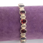 Garnet (Lal) Künye (Gümüş) Orijinal Kristal Detay Görseli 1
