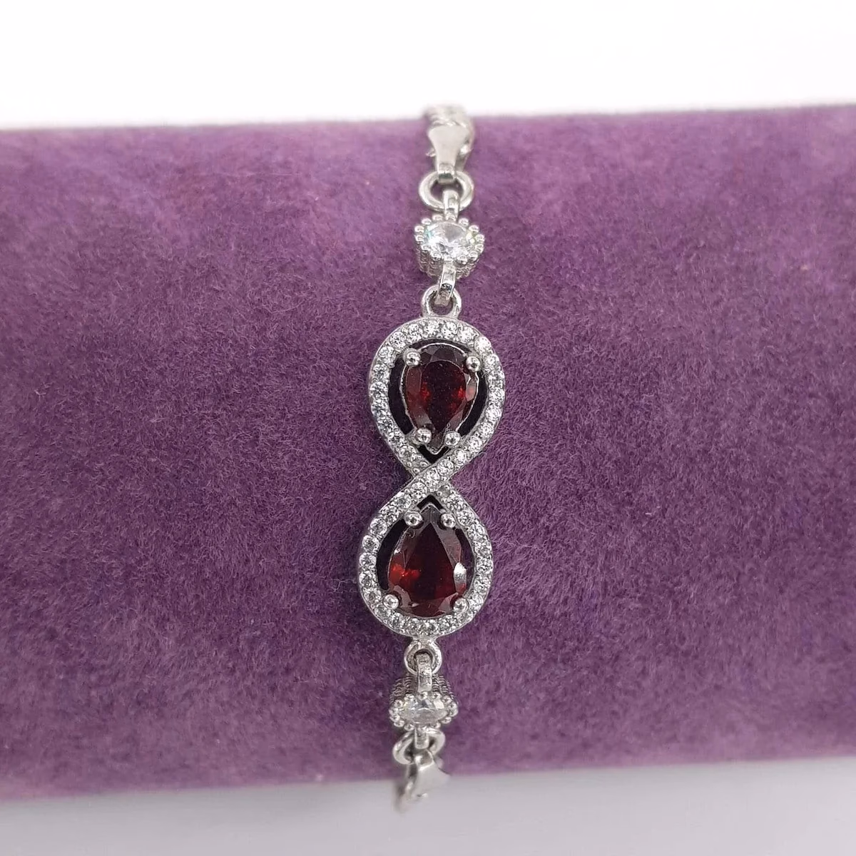 Garnet (Lal) Künye (Gümüş)