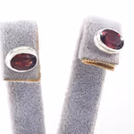 Garnet (Lal) Küpe (Gümüş) Orijinal Kristal Detay Görseli 2