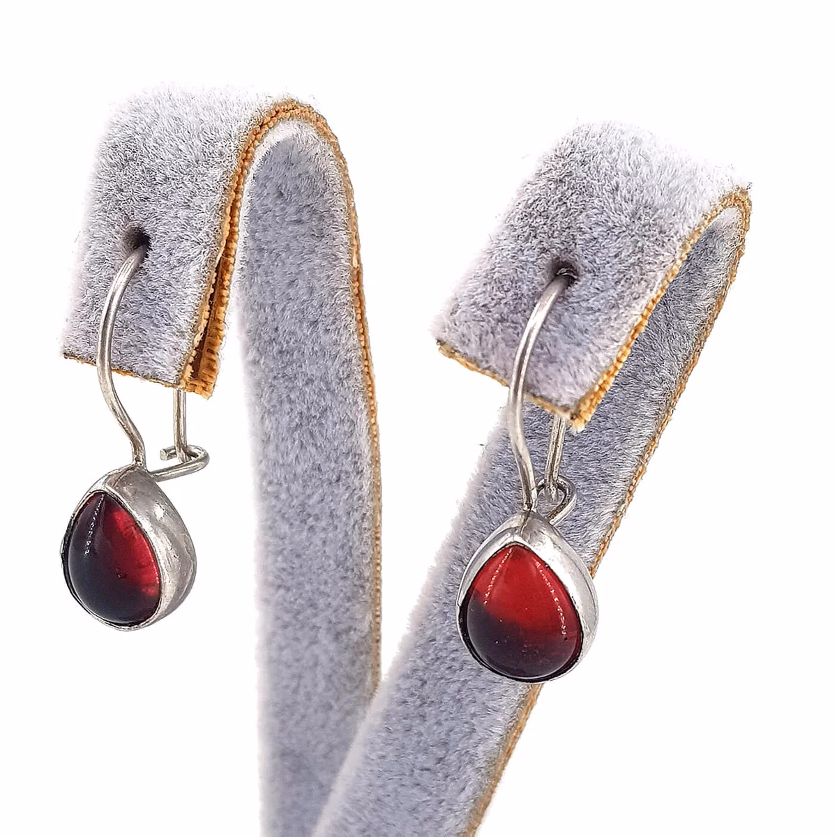 Garnet (Lal) Küpe (Gümüş)