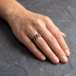 Garnet Yüzük Gümüş AAA Orijinal Kristal Detay Görseli 2