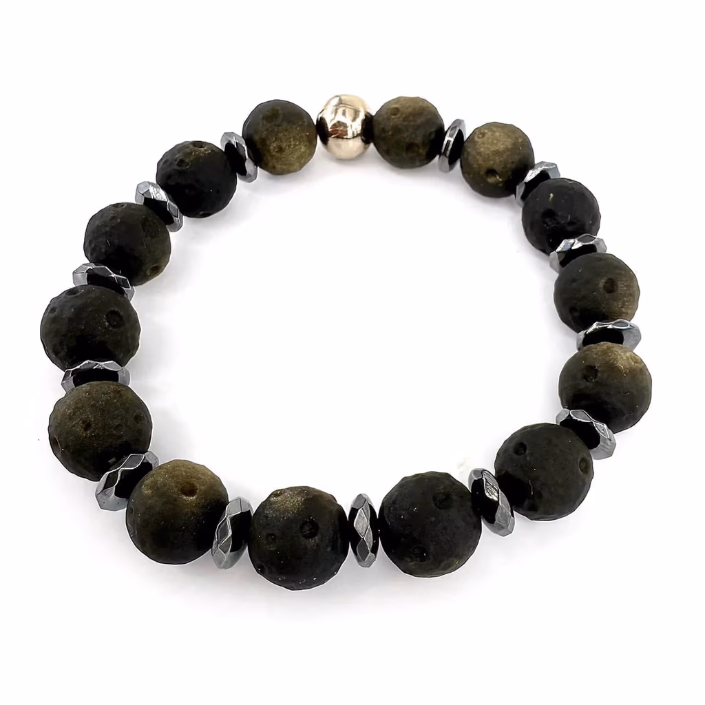 Gold Obsidiyen Bileklik 10mm İncele ve Satın Al Gold Obsidiyen Bileklik 10mm - Orijinal Doğal Taş ve Şifa Kristali Görsel 1