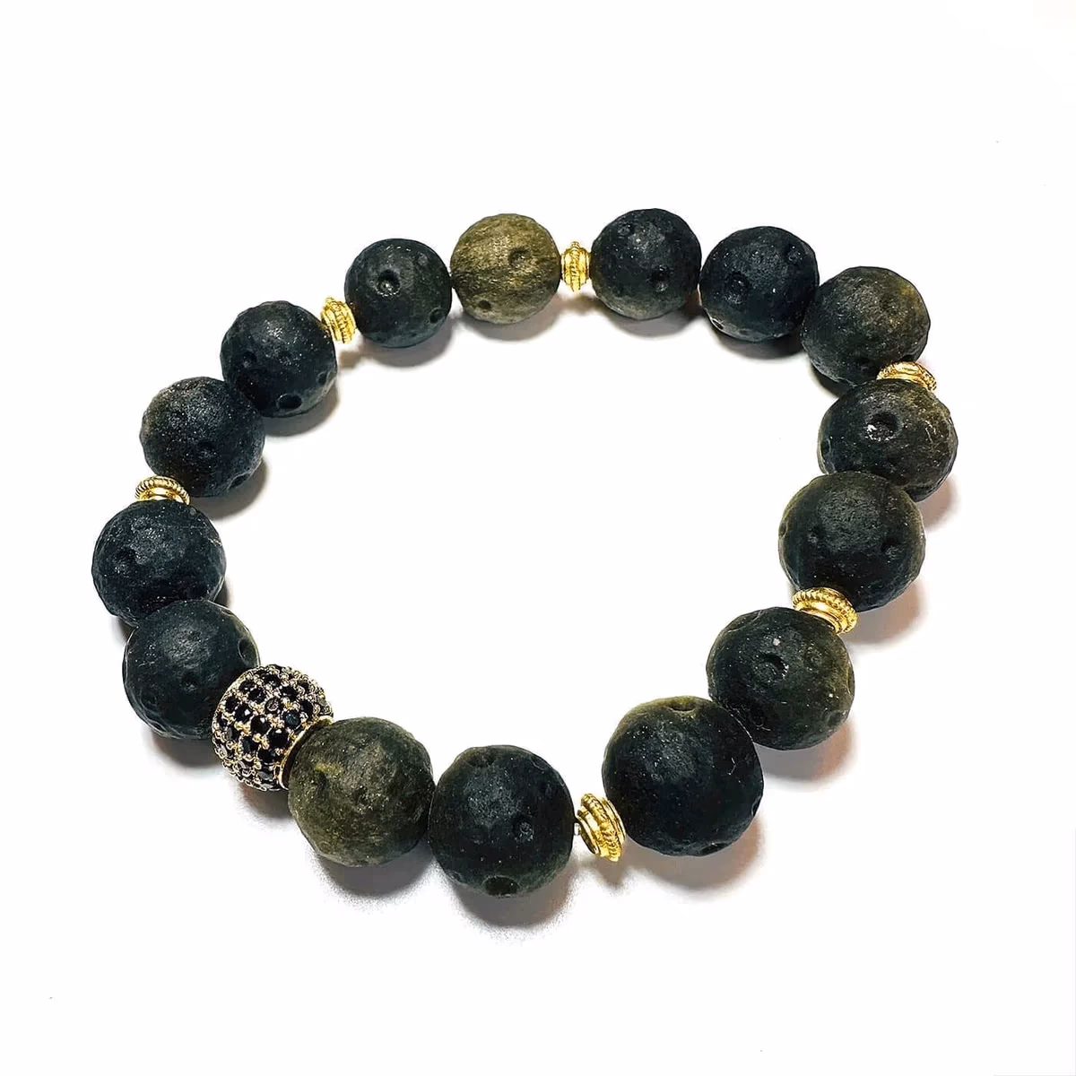 Gold Obsidiyen Bileklik 10mm