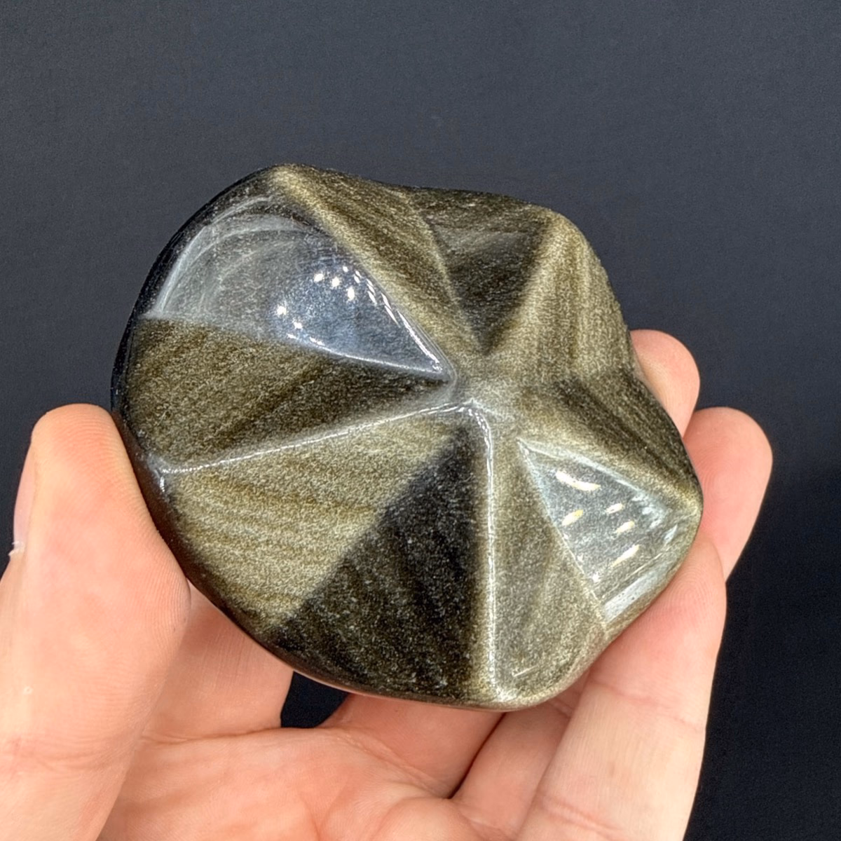 Gold Obsidiyen Spa Taşı Yıldız