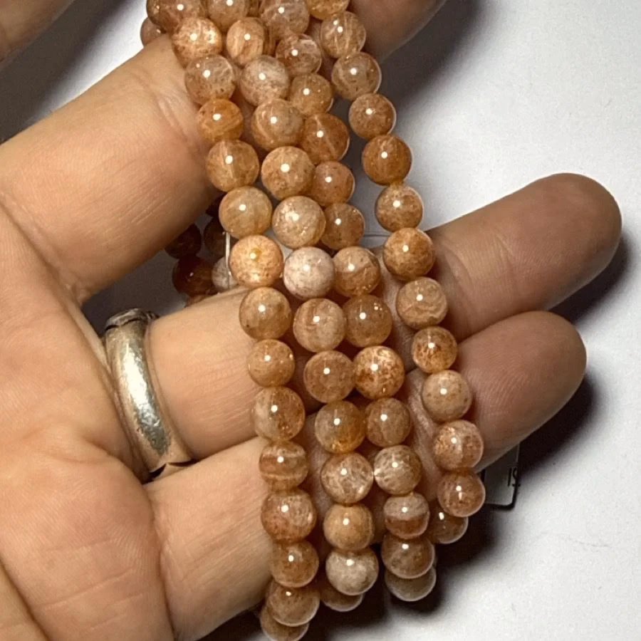 Güneş Taşı Bileklik 6 mm İncele ve Satın Al Güneş Taşı Bileklik 6 mm - Orijinal Doğal Taş ve Şifa Kristali Görsel 1