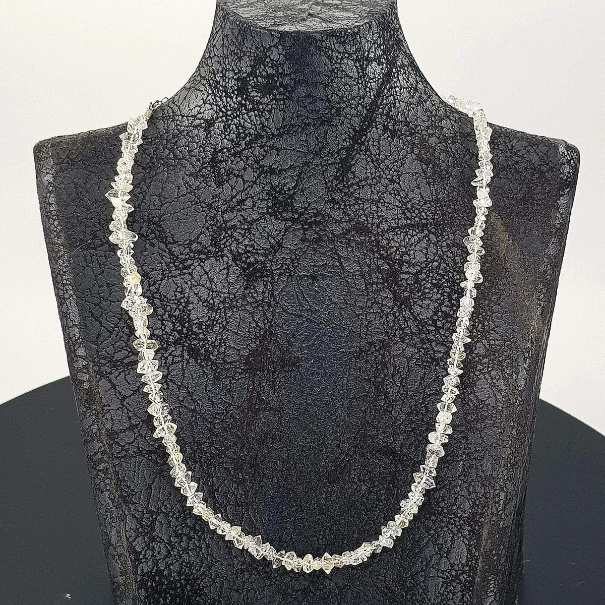 Herkimer Kuvars Çift Uçlu Doğal Kolye (Gümüş)