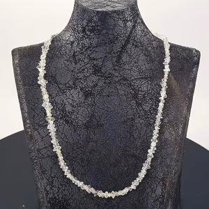 Herkimer Kuvars Çift Uçlu Doğal Kolye (Gümüş) - Orijinal Şifalı Kristal - Görsel 1
