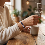 İkizler Burcu Unisex Bileklik 8mm Orijinal Kristal Detay Görseli 3