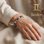 İkizler Burcu Unisex Bileklik 8mm Orijinal Kristal Detay Görseli 4