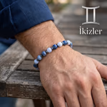 İkizler Burcu Unisex Bileklik 8mm Orijinal Kristal Detay Görseli 5