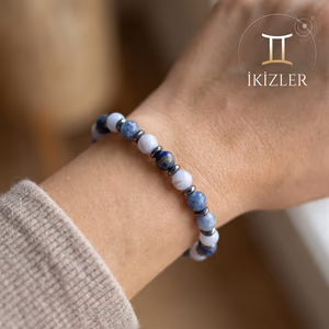 İkizler Burcu Unisex Bileklik 8mm - Orijinal Şifalı Kristal - Görsel 2