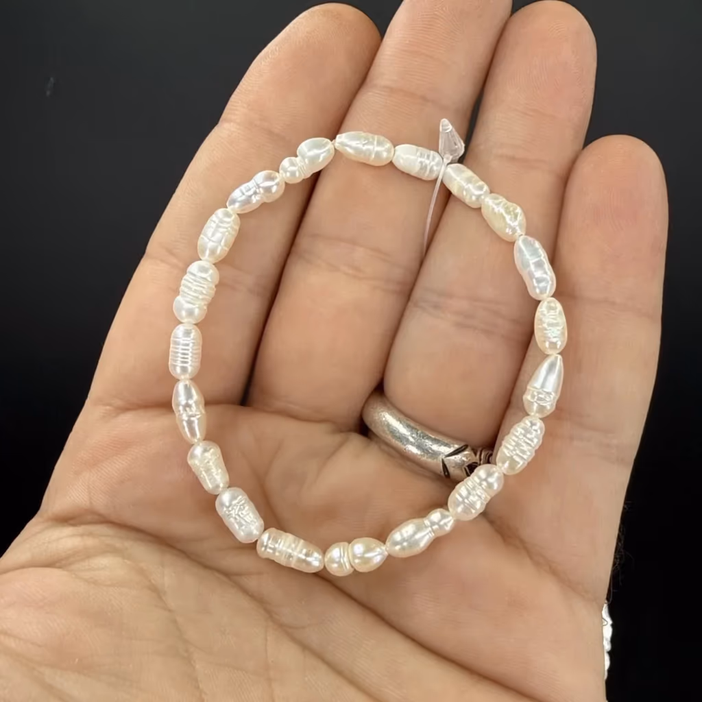 İnci Bileklik 4-5 mm - Orijinal Doğal Taş ve Şifa Kristali Görsel 1
