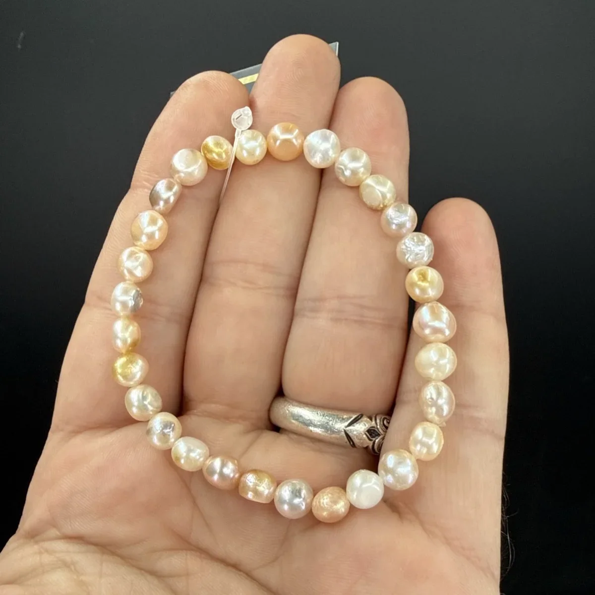 İnci Bileklik 6 mm - Orijinal Şifalı Kristal - Görsel 1