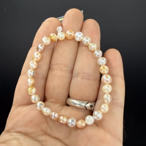 İnci Bileklik 6 mm - Orijinal Şifalı Kristal - Görsel 1