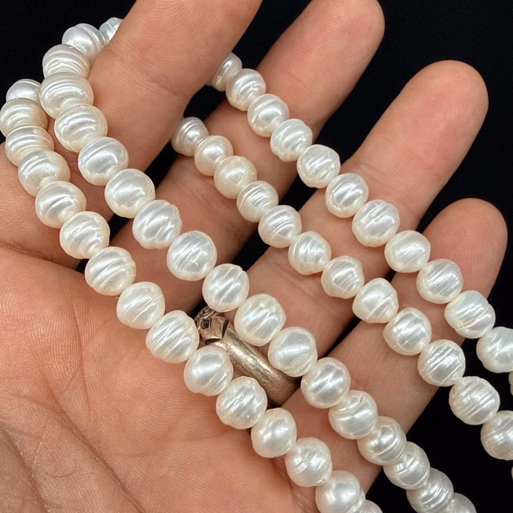 İnci Dizi 8 mm - Büyütmek için tıklayın İnci Dizi 8 mm - Orijinal Doğal Taş ve Şifa Kristali Görsel 1
