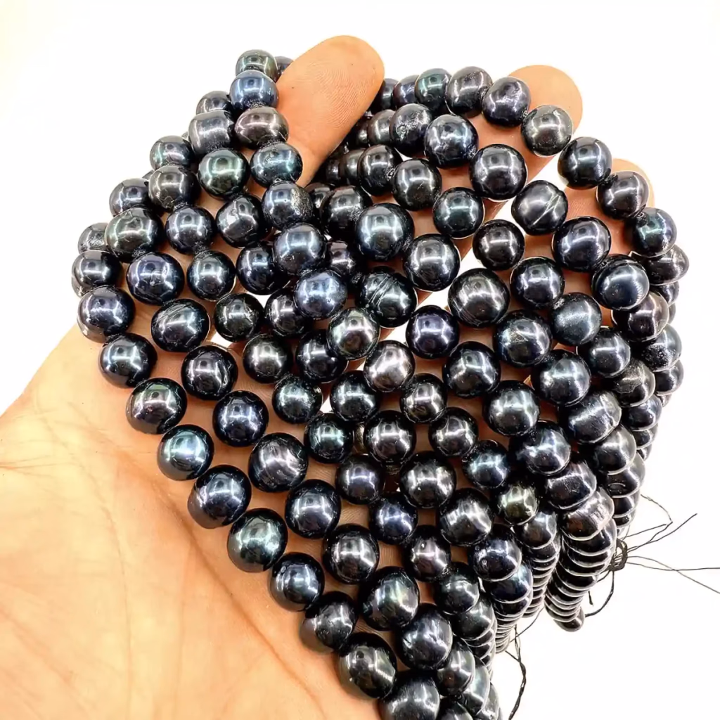 İnci Siyah Dizi 8,5x10mm İncele ve Satın Al İnci Siyah Dizi 8,5x10mm - Orijinal Doğal Taş ve Şifa Kristali Görsel 1
