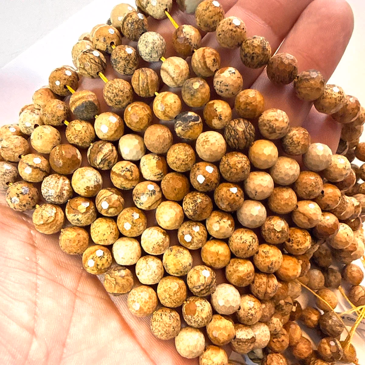 Jasper Odun Dizi Faset 8 mm