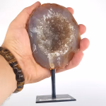 Kalsedon, Akik (Standlı) Orijinal Kristal Detay Görseli 2